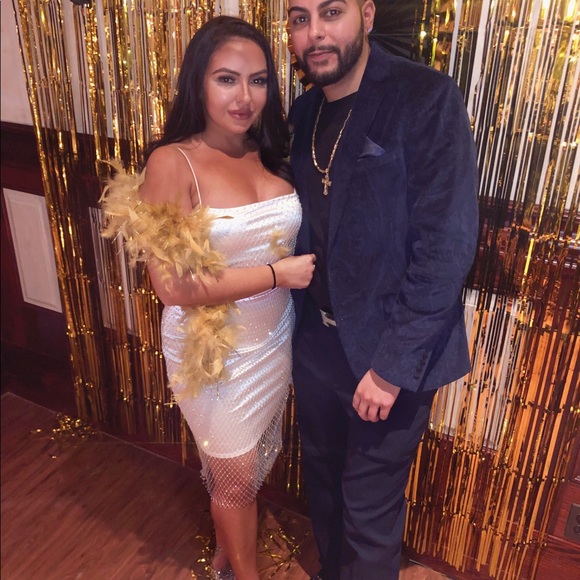 White mesh sparkly dress - Picture 2 of 4